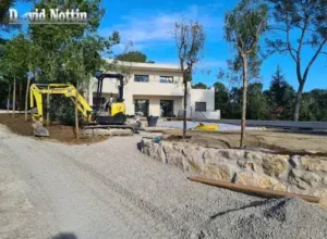 Aménagement aménagement ouvrage pour David Nottin, terrassement, mise en forme, défrichage du bois, pour les particuliers, les professionnelles et communes