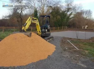 Terrain de Pétanque terrain de pétanque futur par David Nottin, terrassement, mise en forme, défrichage du bois, pour les particuliers, les professionnelles et communes