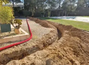 Tranchée VRD tranchée vrd a Gallargues près d Aimargues par David Nottin pour un particulier